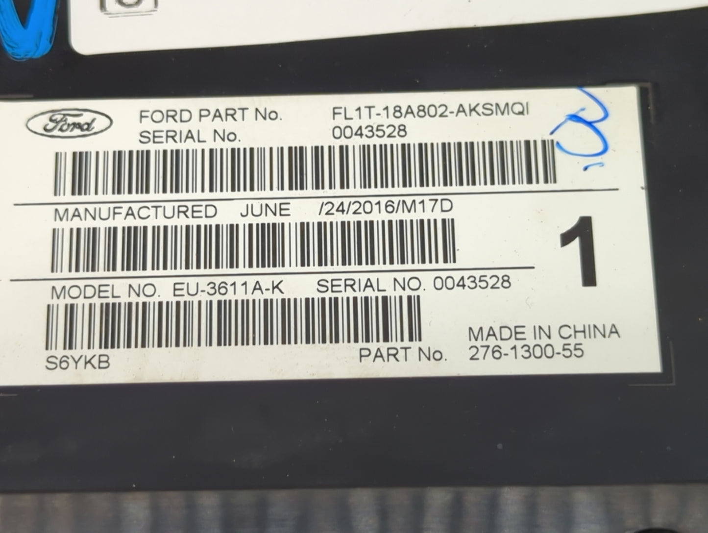 2015 Ford Expedition Climate Control Module Temperature AC/Heater Replacement P/N:FL1T-18A802-AKS Fits OEM Used Auto Parts -