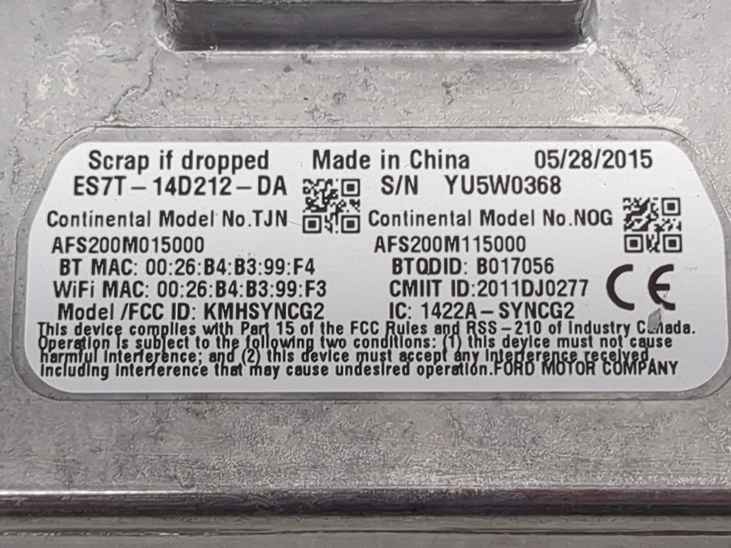 Ford Expedition Information-gps-tv Control Module - Oemusedautoparts1.com