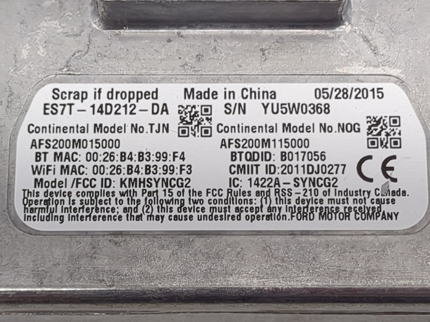 Ford Expedition Information-gps-tv Control Module - Oemusedautoparts1.com
