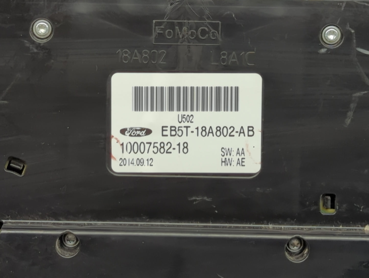 2014-2015 Ford Explorer Radio AM FM Cd Player Receiver Replacement P/N:EB5T-18A802-AB Fits Fits 2014 2015 OEM Used Auto Part