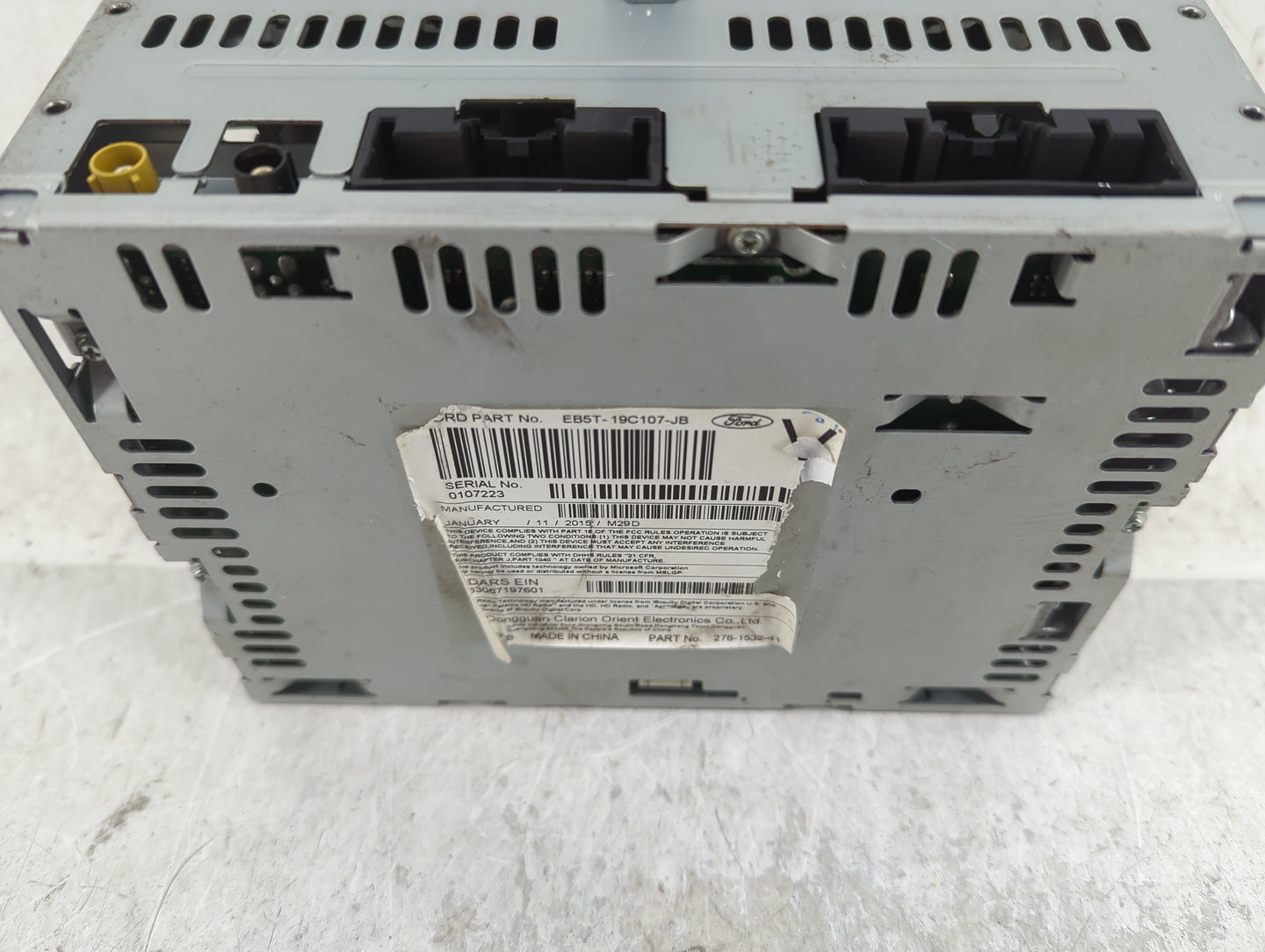 2015 Ford Explorer Radio AM FM Cd Player Receiver Replacement P/N:EB5T-19C107-JB Fits OEM Used Auto Parts - Oemusedautoparts