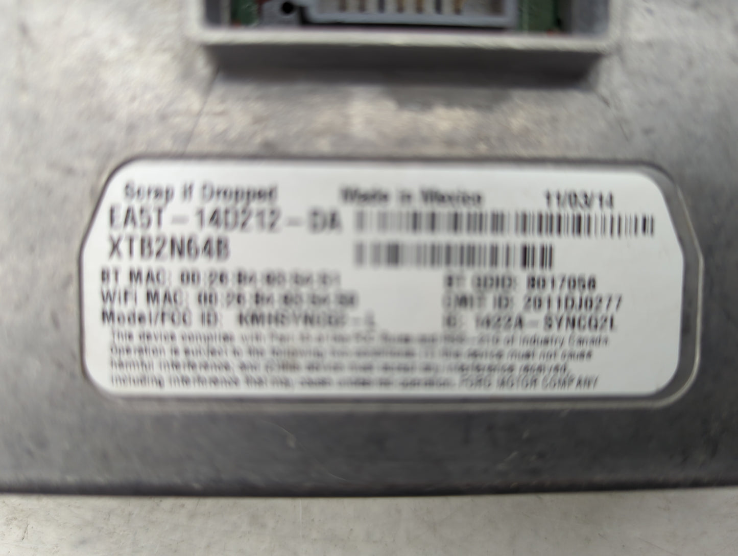 2015 Ford Explorer Communication Control Module 1448264 - Oemusedautoparts1.com
