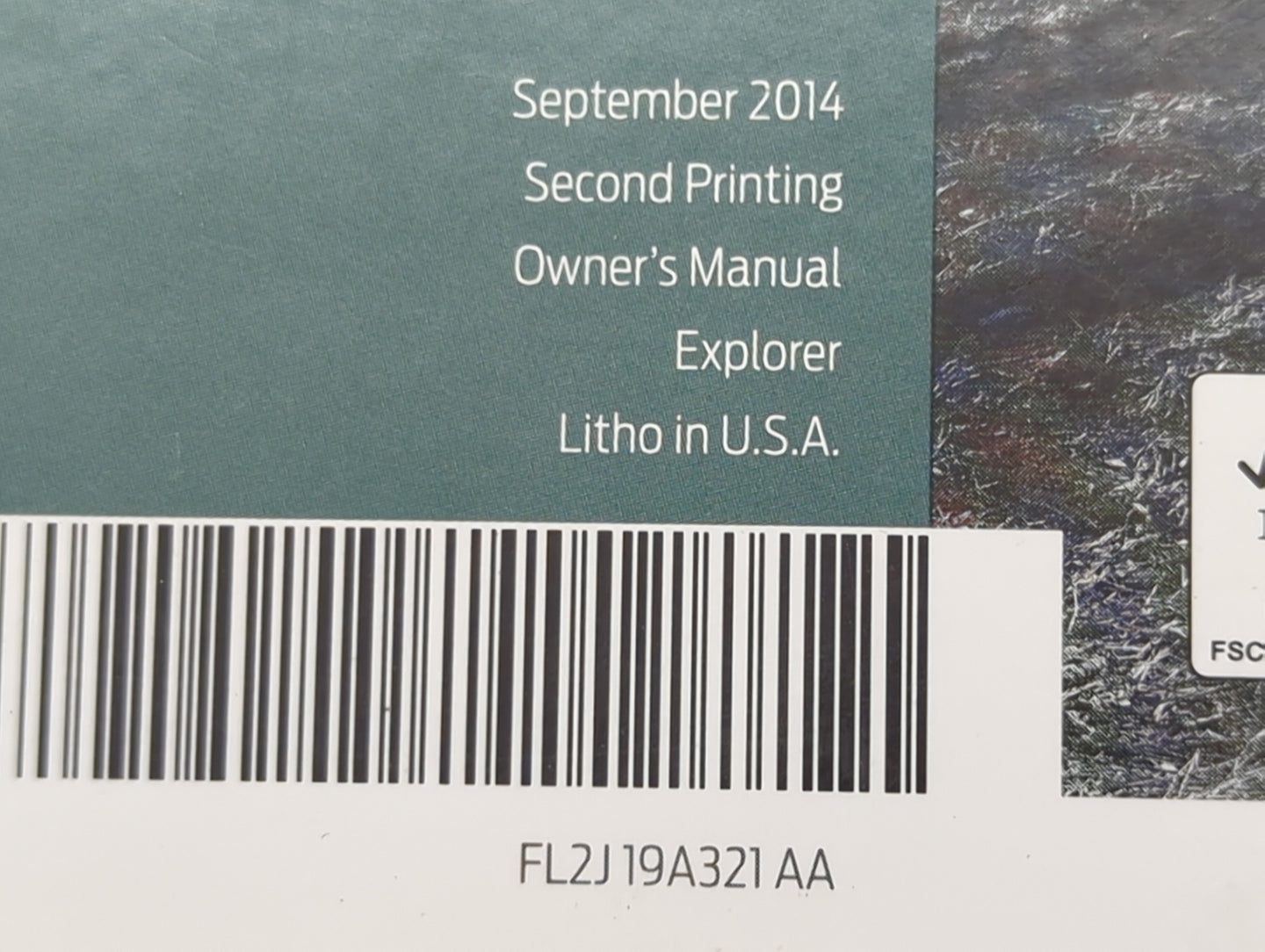 2015 Ford Explorer Owners Manual Book Guide P/N:FL2J19A321AA FL2J19G217AA OEM Used Auto Parts - Oemusedautoparts1.com