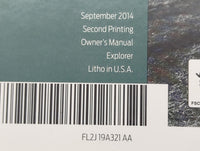 2015 Ford Explorer Owners Manual Book Guide P/N:FL2J19A321AA FL2J19G217AA OEM Used Auto Parts - Oemusedautoparts1.com
