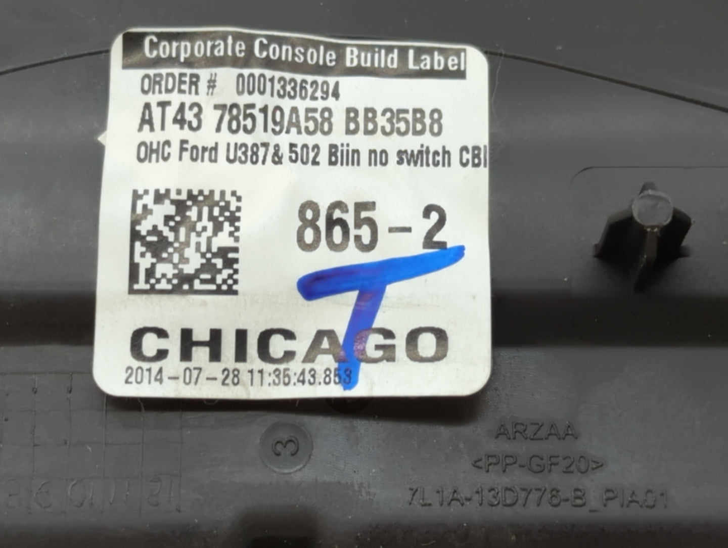 2015 Ford Explorer Overhead Roof Console - Oemusedautoparts1.com