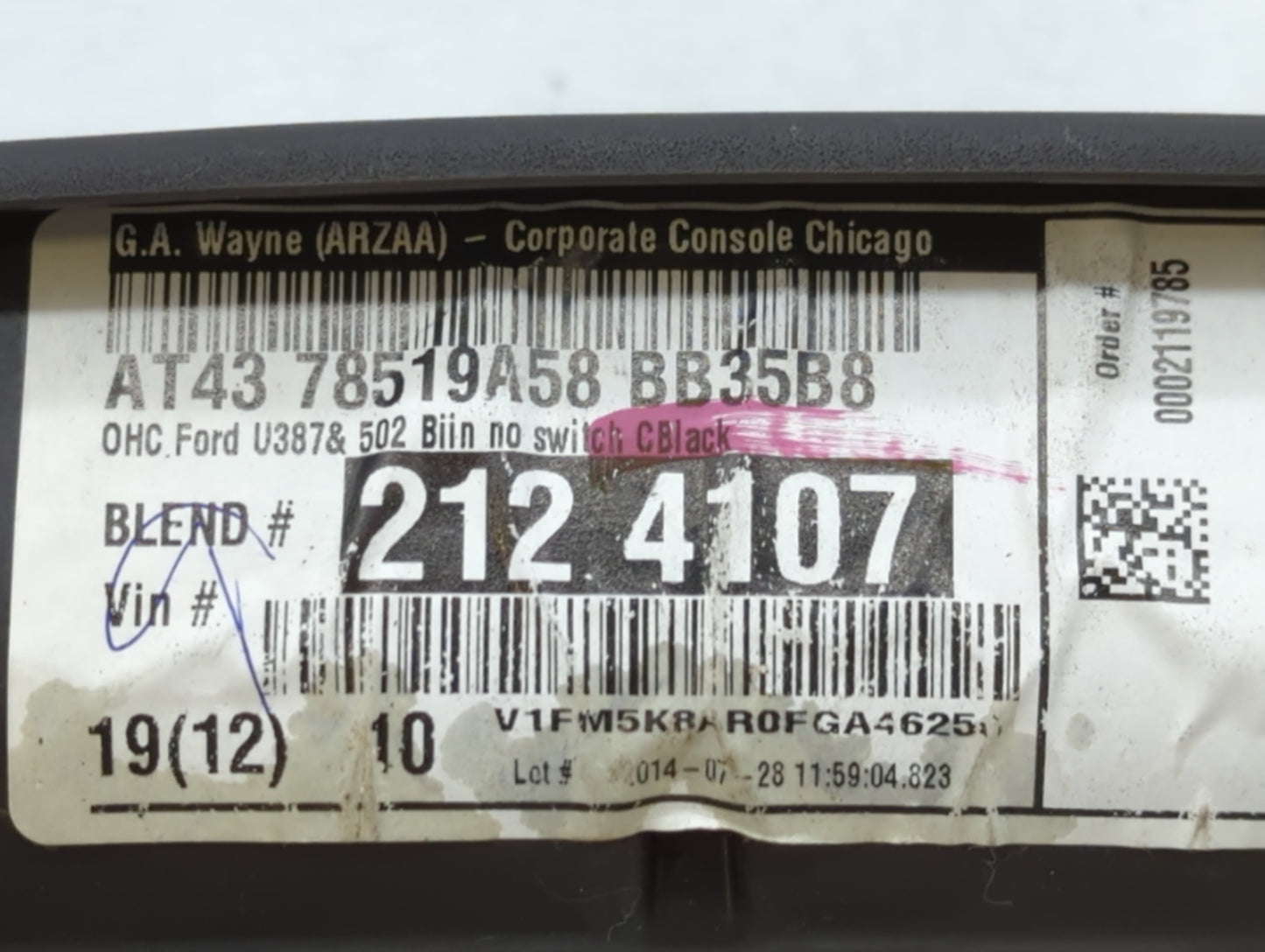 2015 Ford Explorer Overhead Roof Console - Oemusedautoparts1.com