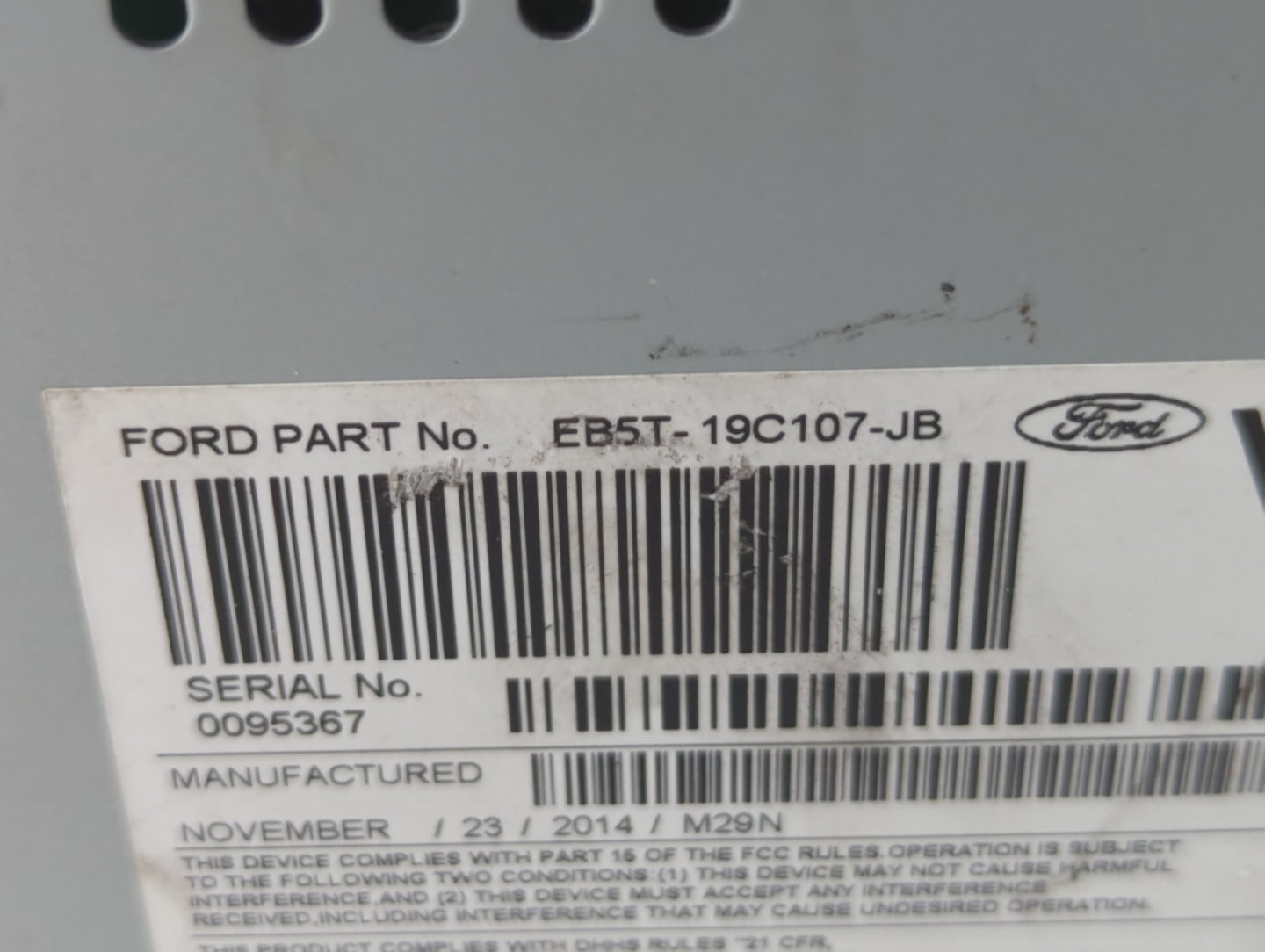 2015-2015 Ford Explorer Am Fm Cd Player Radio Receiver - Oemusedautoparts1.com