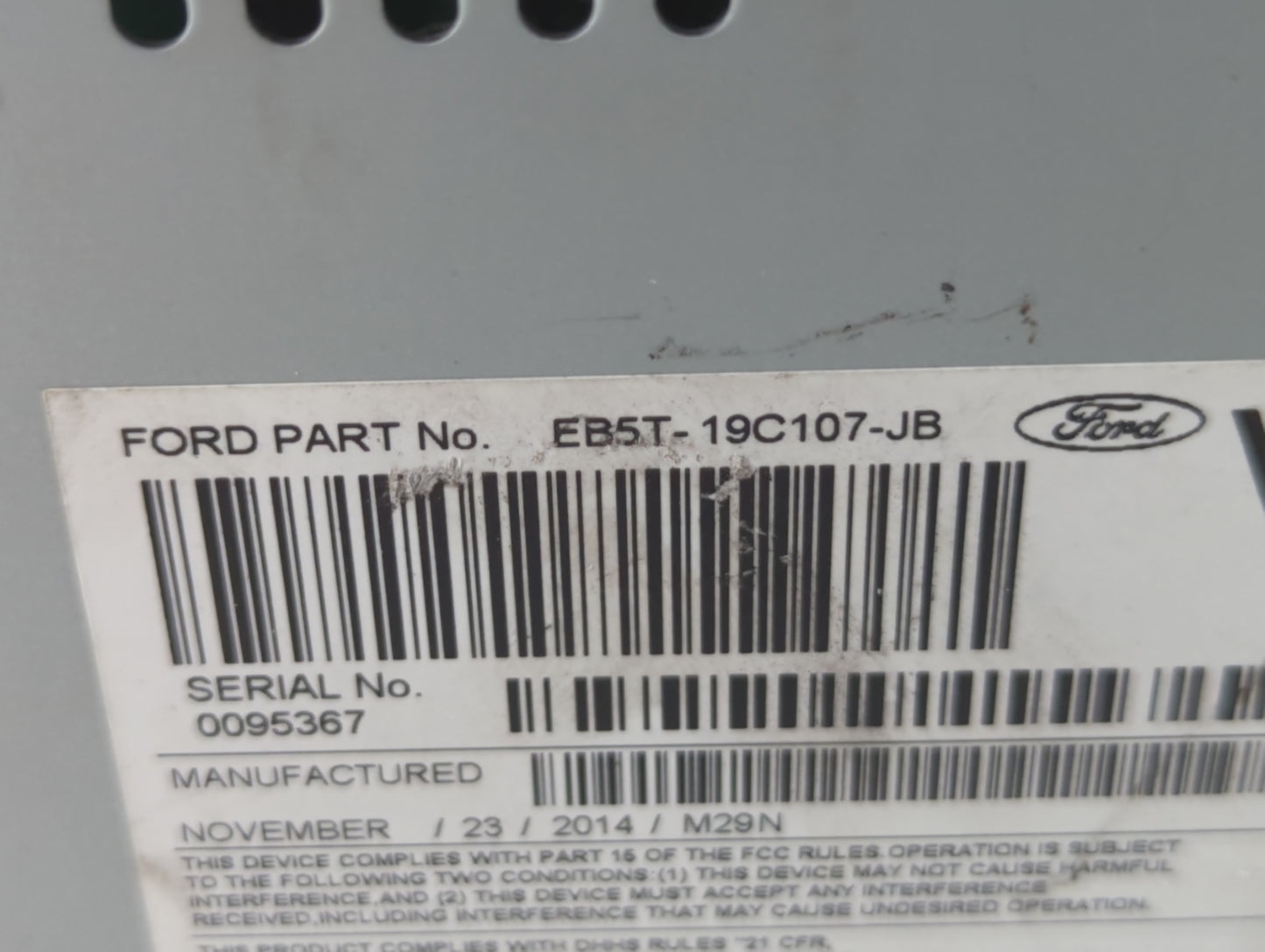 2015-2015 Ford Explorer Am Fm Cd Player Radio Receiver - Oemusedautoparts1.com