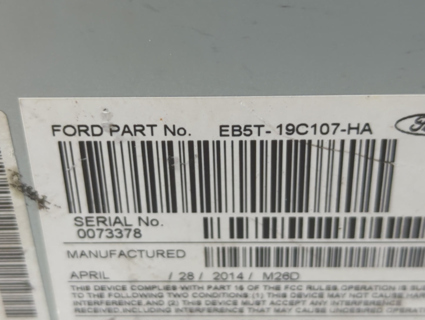 2014-2015 Ford Explorer Am Fm Cd Player Radio Receiver - Oemusedautoparts1.com