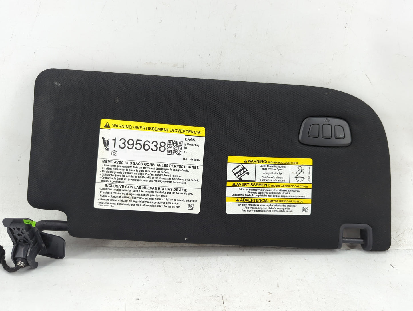 2015-2017 Ford F-150 Sun Visor Shade Replacement Driver Left Mirror Fits Fits 2015 2016 2017 OEM Used Auto Parts - Oemusedau