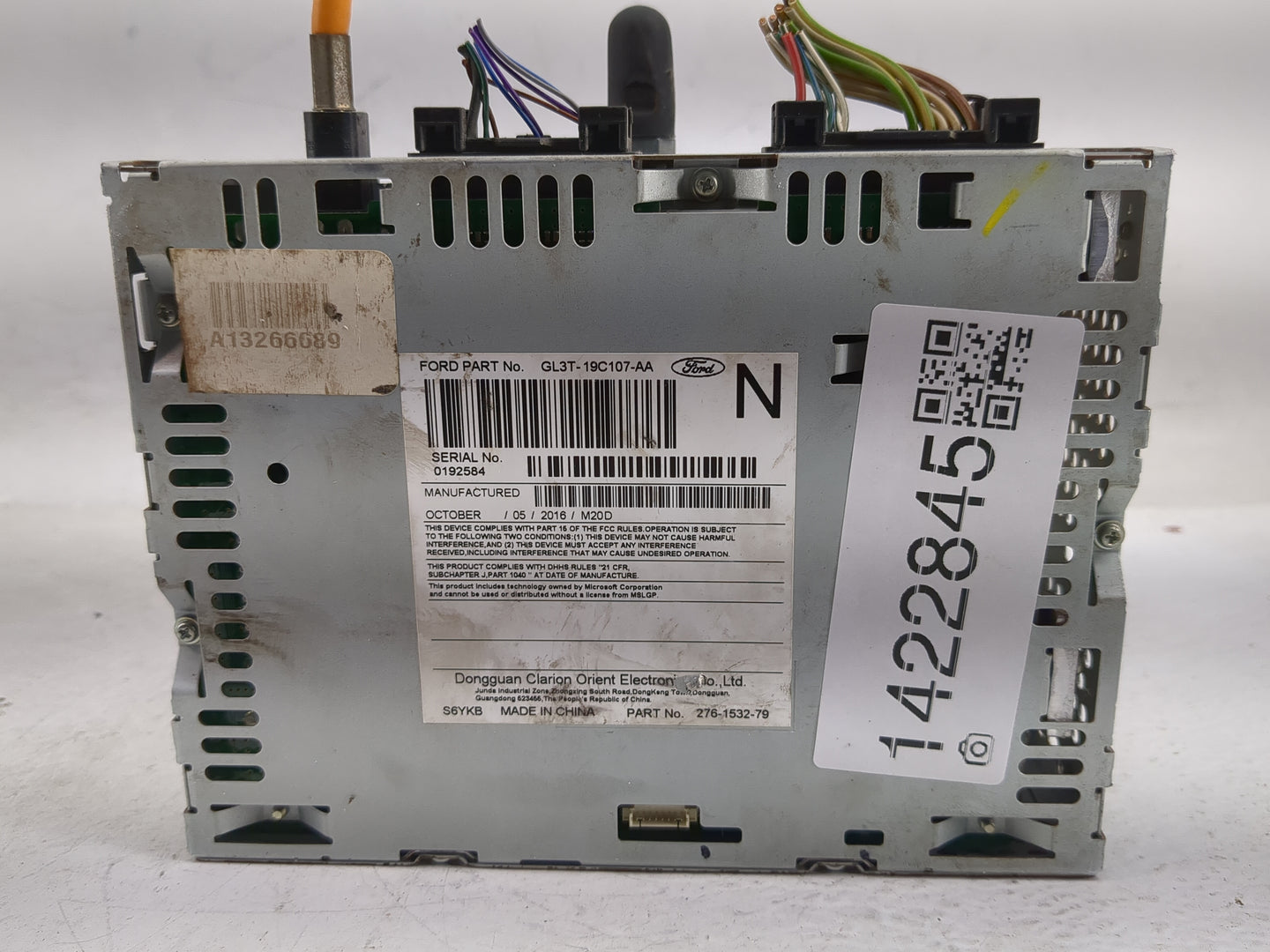 2015-2017 Ford F-150 Radio AM FM Cd Player Receiver Replacement P/N:GL3T-19C107-AA FL3T-18D832-BG Fits Fits 2015 2016 2017 O