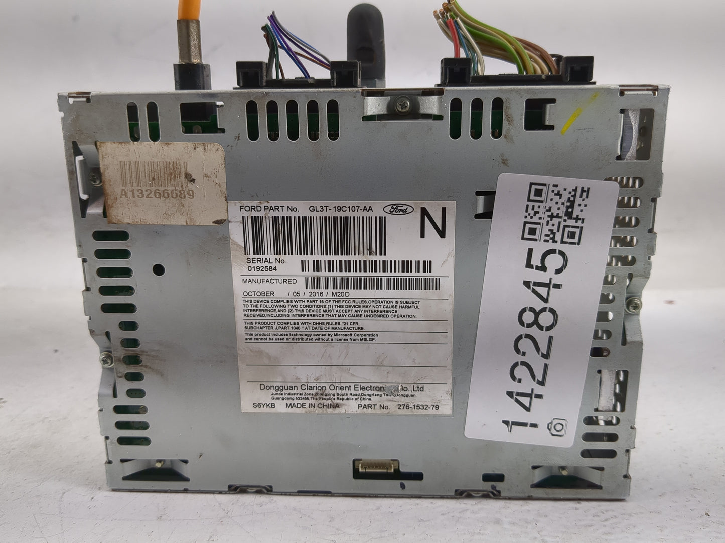 2015-2017 Ford F-150 Radio AM FM Cd Player Receiver Replacement P/N:GL3T-19C107-AA FL3T-18D832-BG Fits Fits 2015 2016 2017 O