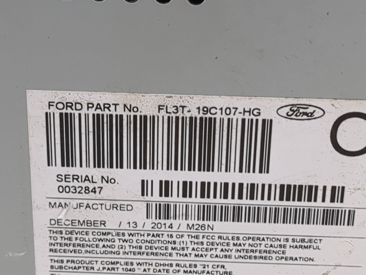 2015-2016 Ford F-150 Radio AM FM Cd Player Receiver Replacement P/N:PU-3640P-B FL3T-19C107-HG Fits Fits 2015 2016 OEM Used A