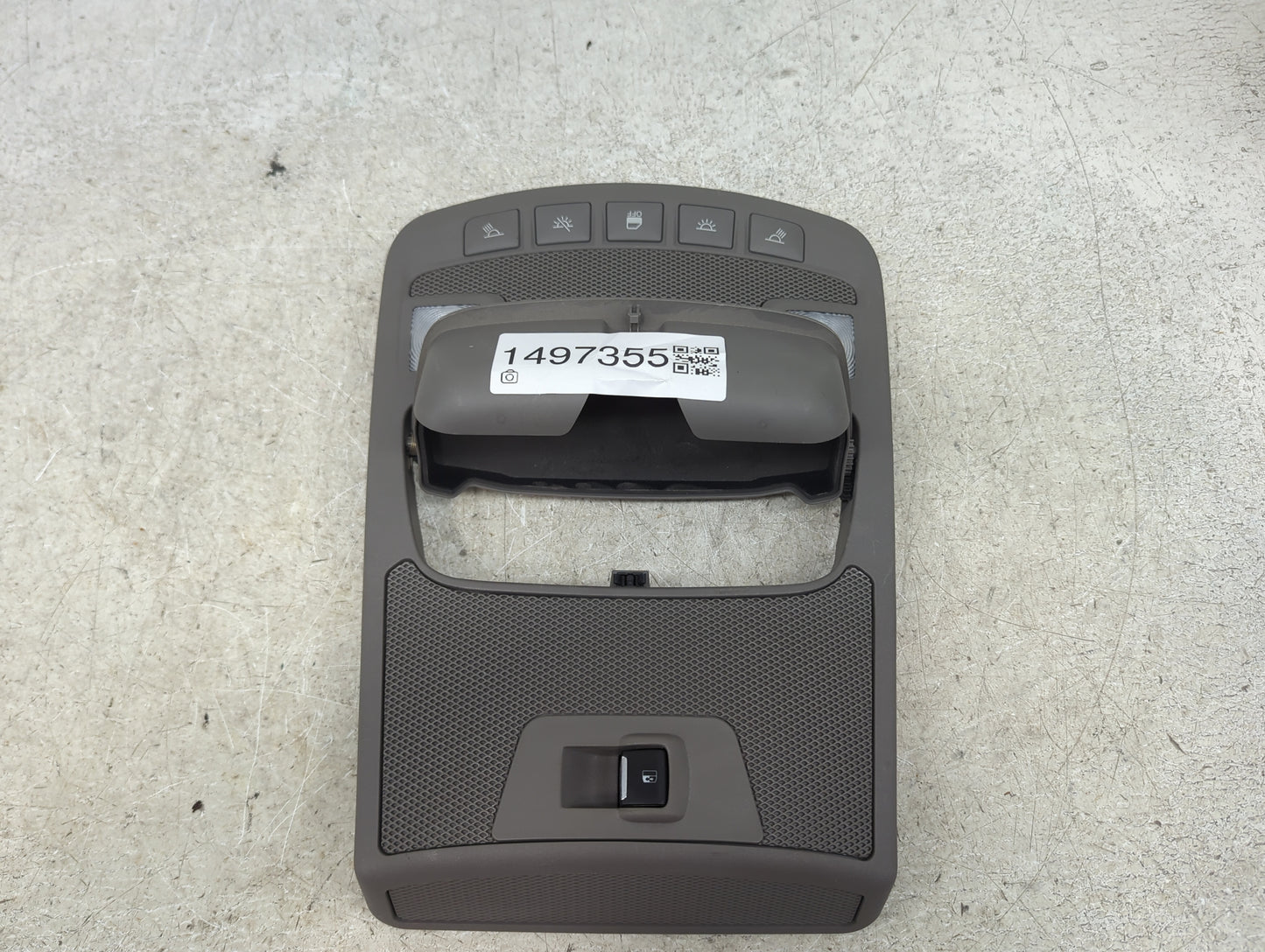 2015 Ford F150 Overhead Roof Console Tan - Oemusedautoparts1.com