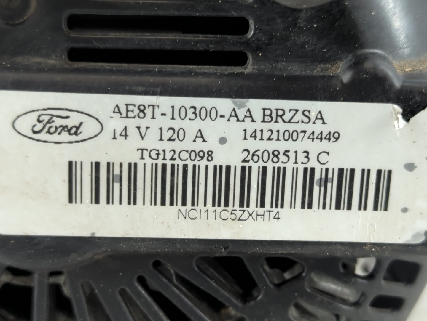 2011-2019 Ford Fiesta Alternator Replacement Generator Charging Assembly Engine OEM P/N:AE8T-10300-AA Fits OEM Used Auto Par