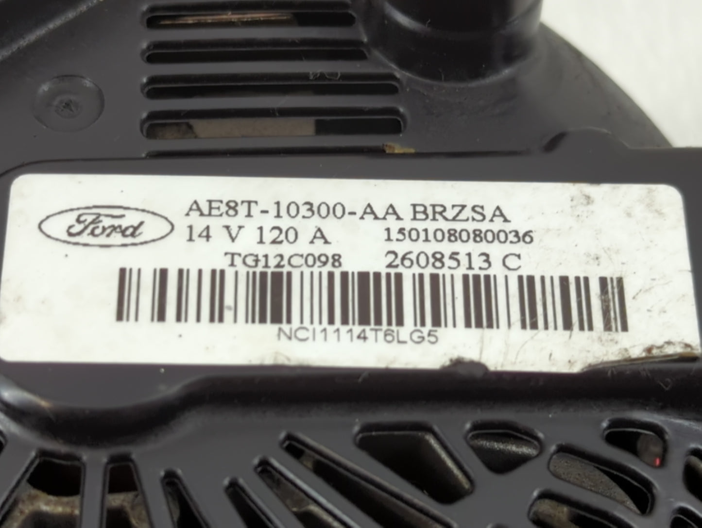 2011-2019 Ford Fiesta Alternator Replacement Generator Charging Assembly Engine OEM P/N:TG12C098 AE8T-10300-AA Fits OEM Used