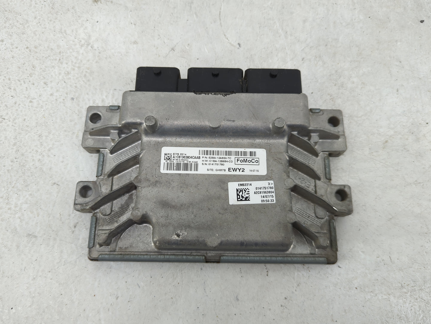 2014-2015 Ford Fiesta PCM Engine Control Computer ECU ECM PCU OEM P/N:E2BA-12A650-TC C1BA-12B684-CD Fits Fits 2014 2015 OEM 
