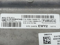 2014-2015 Ford Fiesta PCM Engine Control Computer ECU ECM PCU OEM P/N:E2BA-12A650-TC C1BA-12B684-CD Fits Fits 2014 2015 OEM 