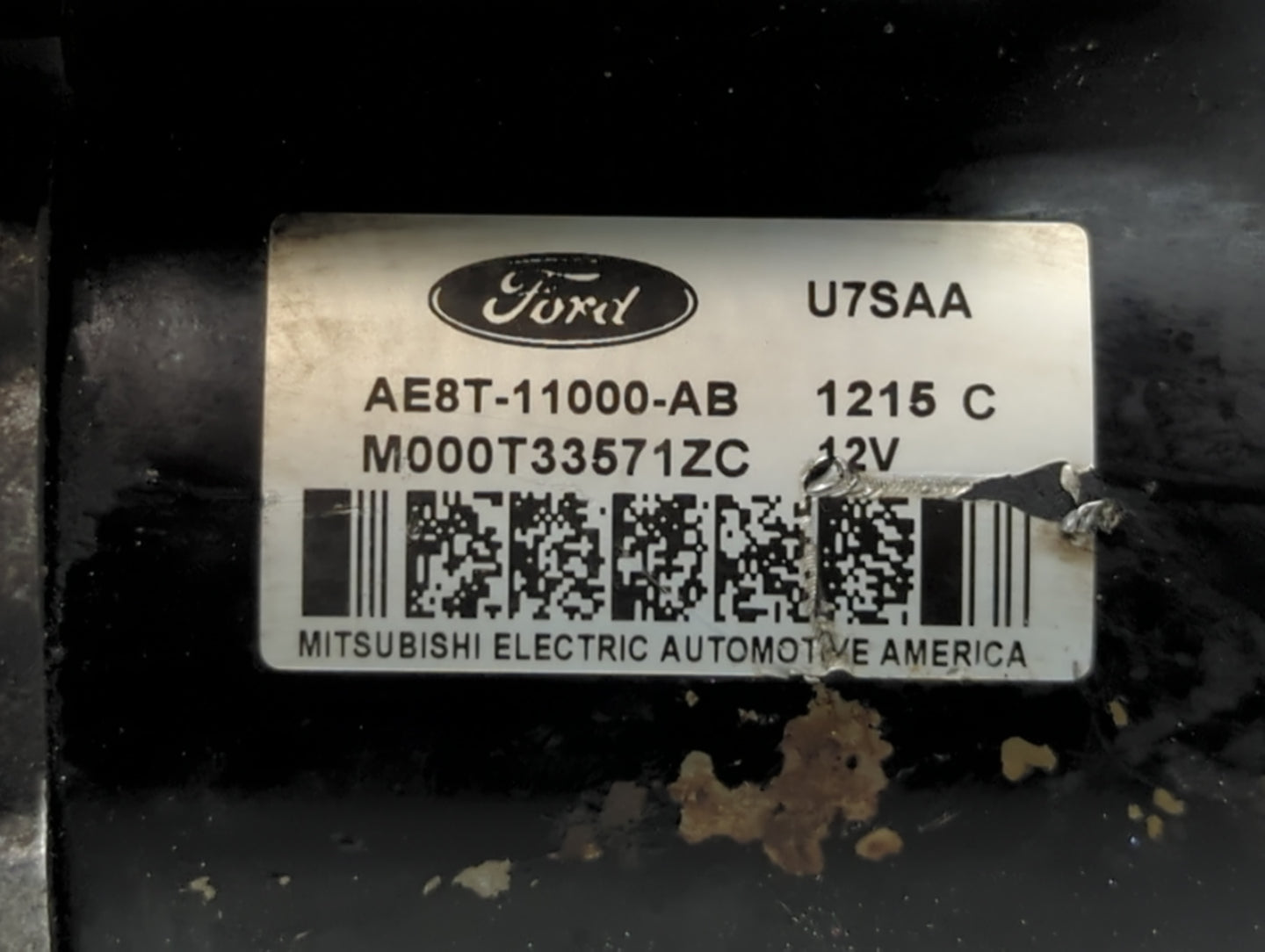2011-2019 Ford Fiesta Car Starter Motor Solenoid OEM P/N:AE8T-11000-AB Fits Fits 2011 2012 2013 2014 2015 2016 2017 2018 201