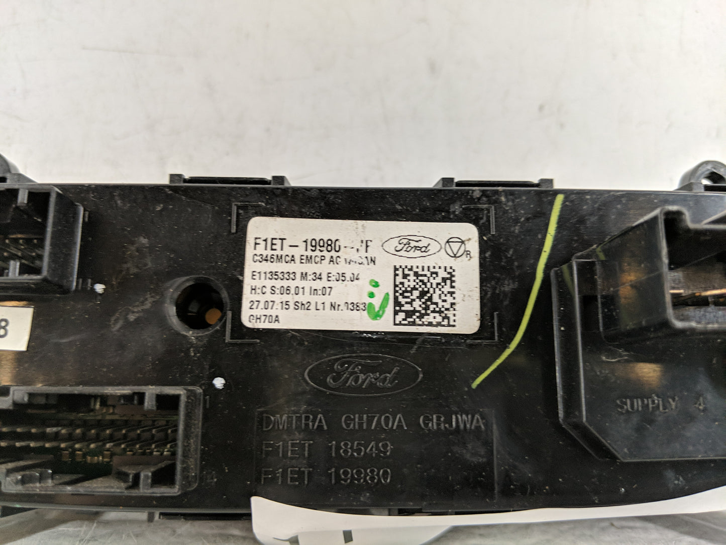 2015-2018 Ford Focus Climate Control Module Temperature AC/Heater Replacement P/N:F1ET-19980-F Fits Fits 2015 2016 2017 2018