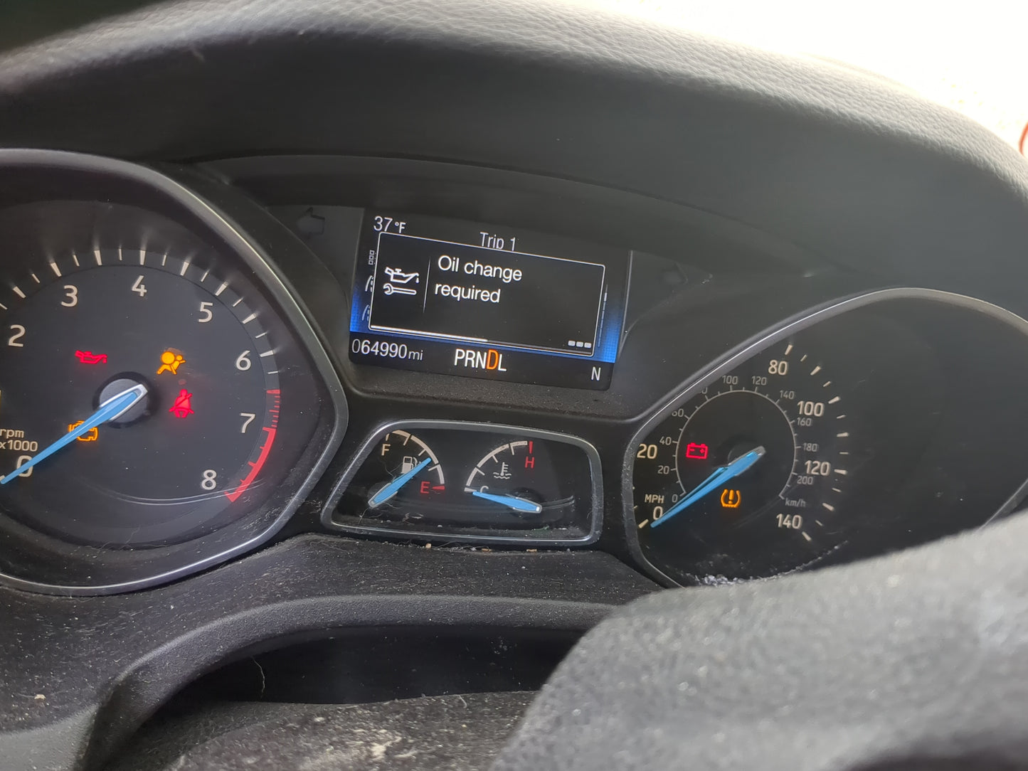 2015-2016 Ford Focus Instrument Cluster Speedometer Gauges Miles:65K Fits Fits 2015 2016 OEM Used Auto Parts - Oemusedautopa