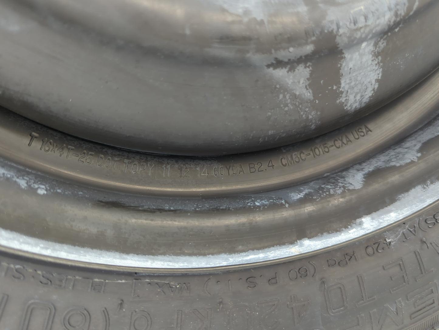 2012-2018 Ford Focus Spare Donut Tire Wheel Rim Oem - Oemusedautoparts1.com