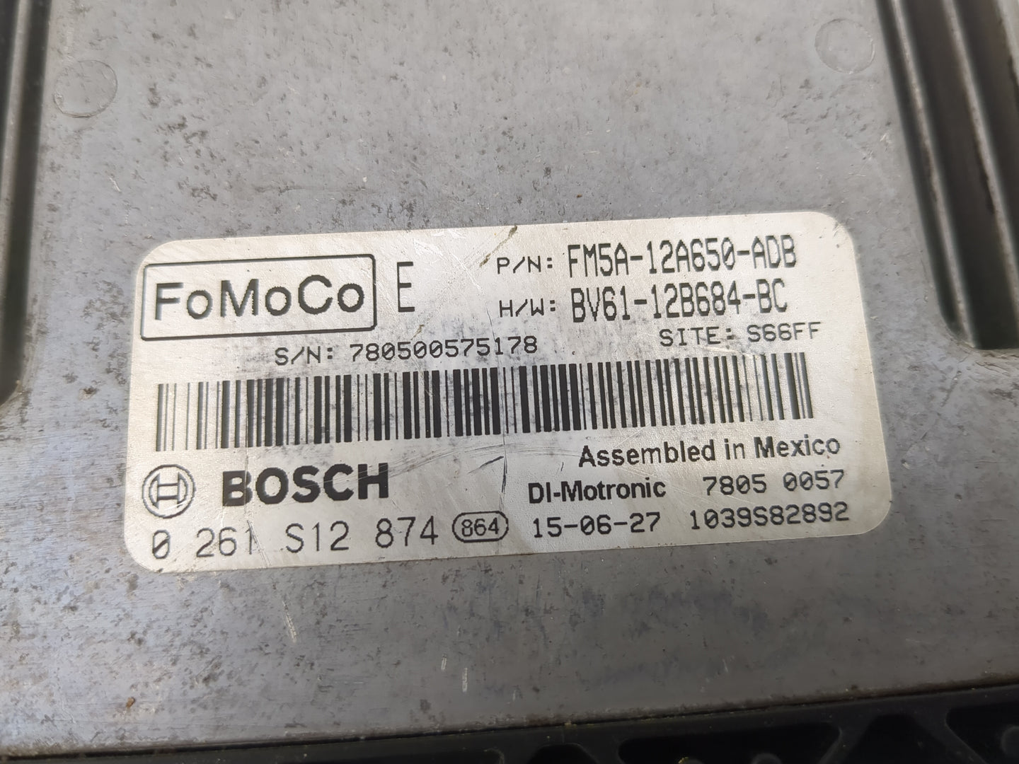 2013-2018 Ford Focus PCM Engine Control Computer ECU ECM PCU OEM P/N:FM5A-12A650-ADB BV61-12B684-BC Fits OEM Used Auto Parts