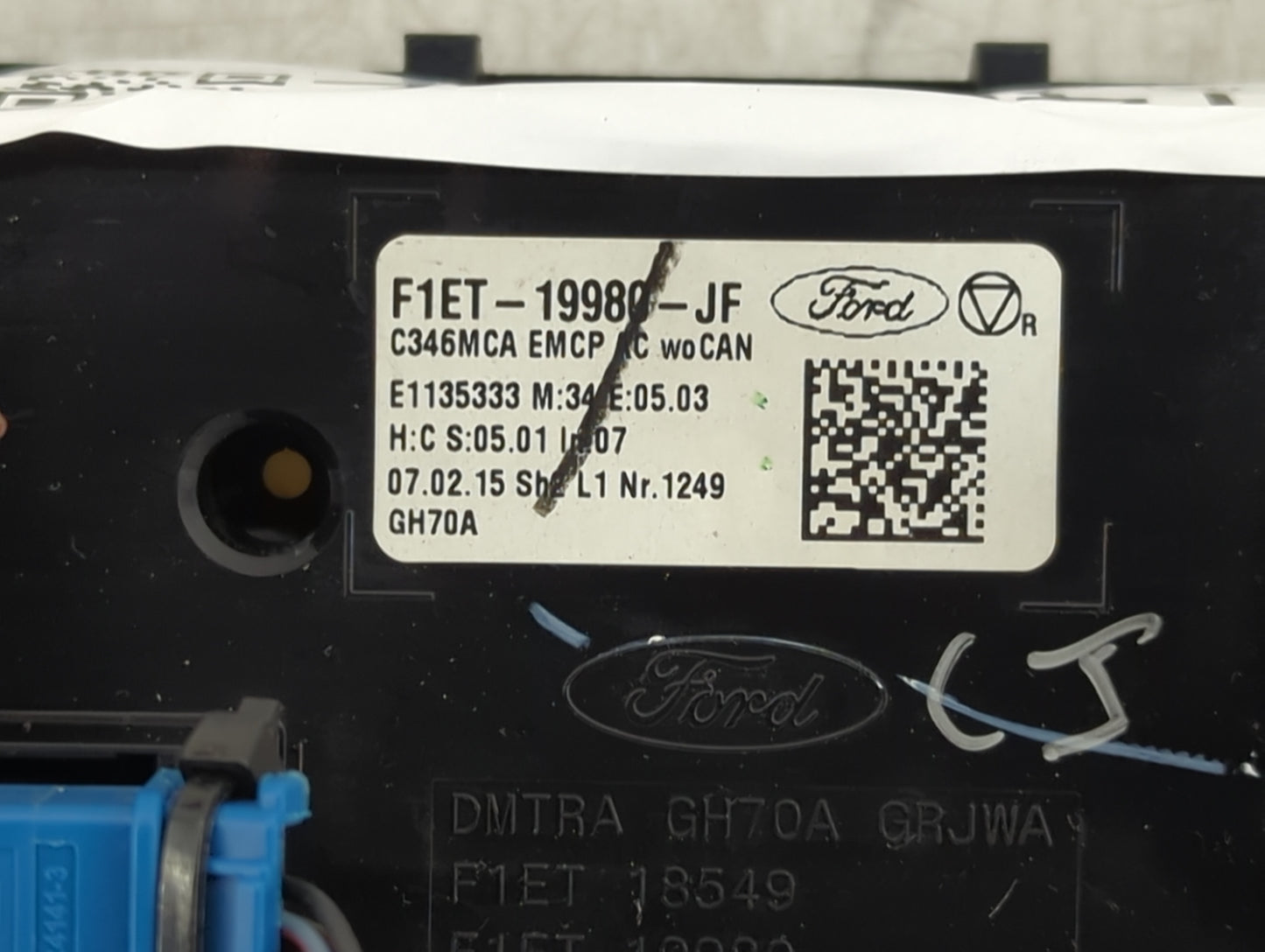 2015-2018 Ford Focus Climate Control Module Temperature AC/Heater Replacement P/N:F1ET-19980-JF Fits Fits 2015 2016 2017 201