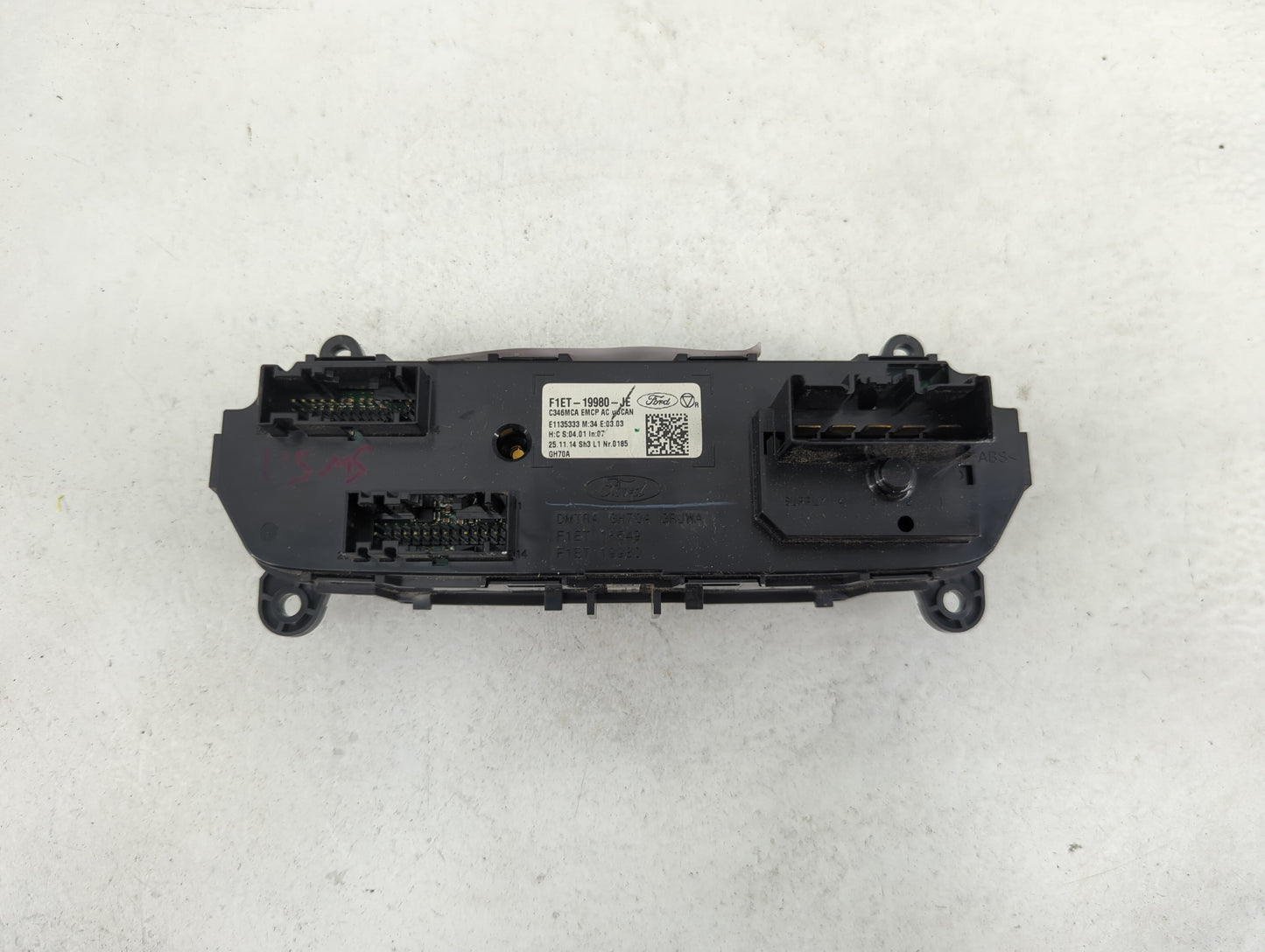 2015-2018 Ford Focus Climate Control Module Temperature AC/Heater Replacement P/N:F1ET-19980-JE F1ET-18549 Fits OEM Used Aut