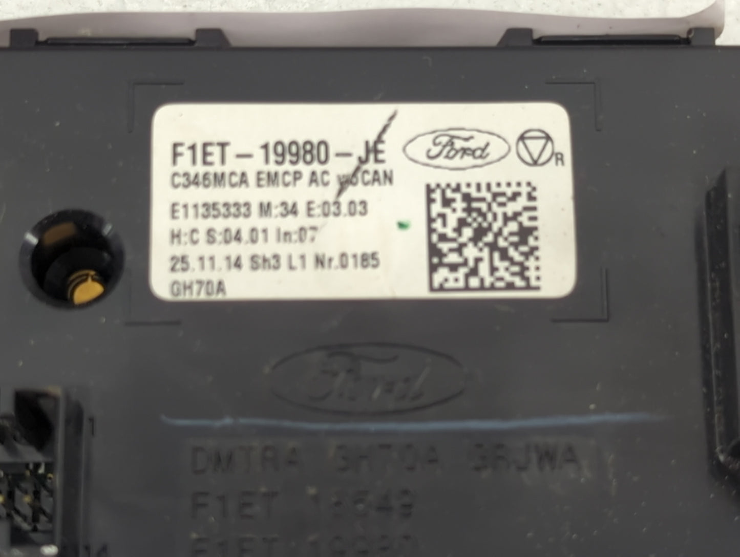 2015-2018 Ford Focus Climate Control Module Temperature AC/Heater Replacement P/N:F1ET-19980-JE F1ET-18549 Fits OEM Used Aut