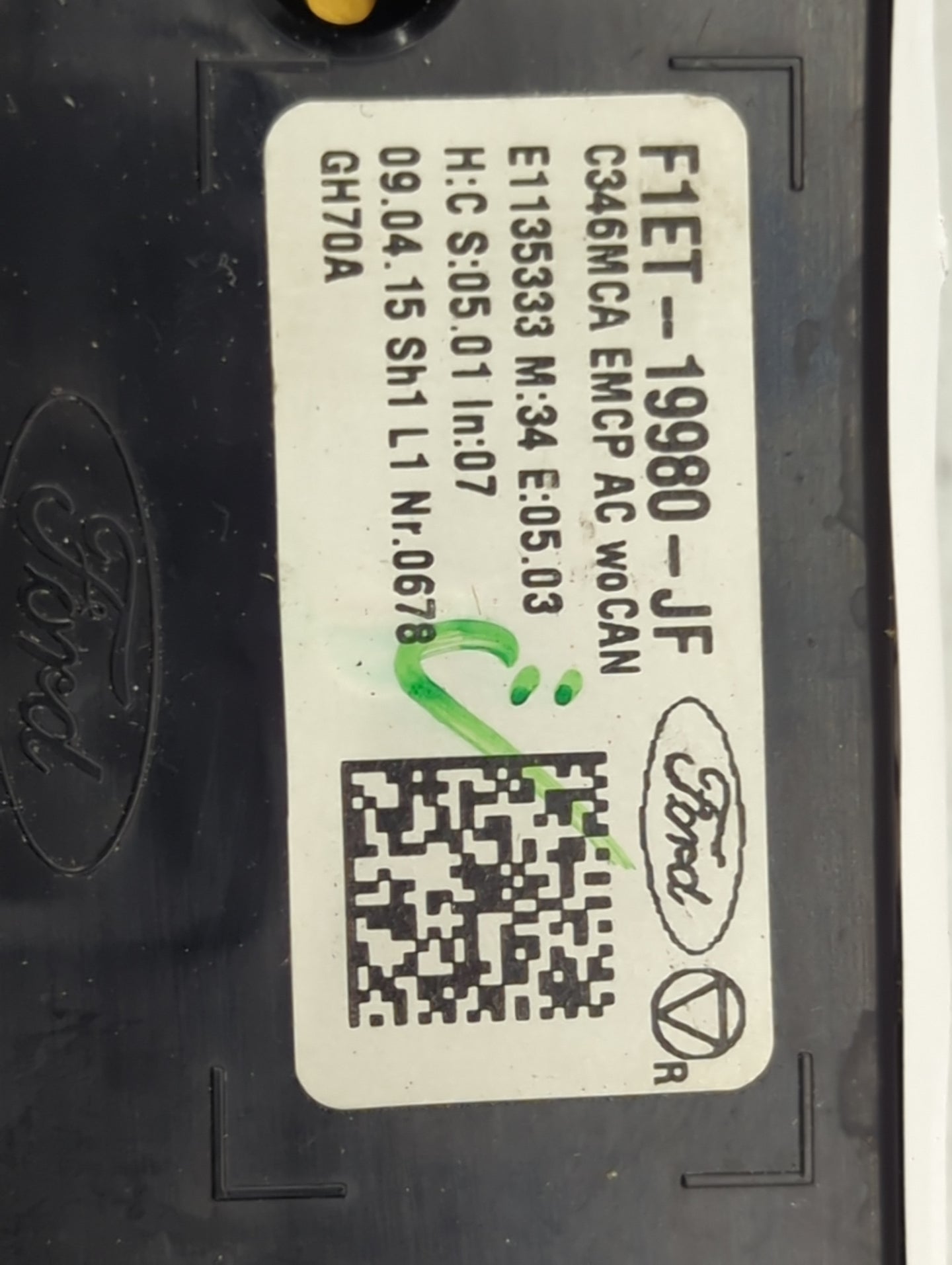 2015-2018 Ford Focus Climate Control Module Temperature AC/Heater Replacement P/N:F1ET-19980-JF Fits Fits 2015 2016 2017 201