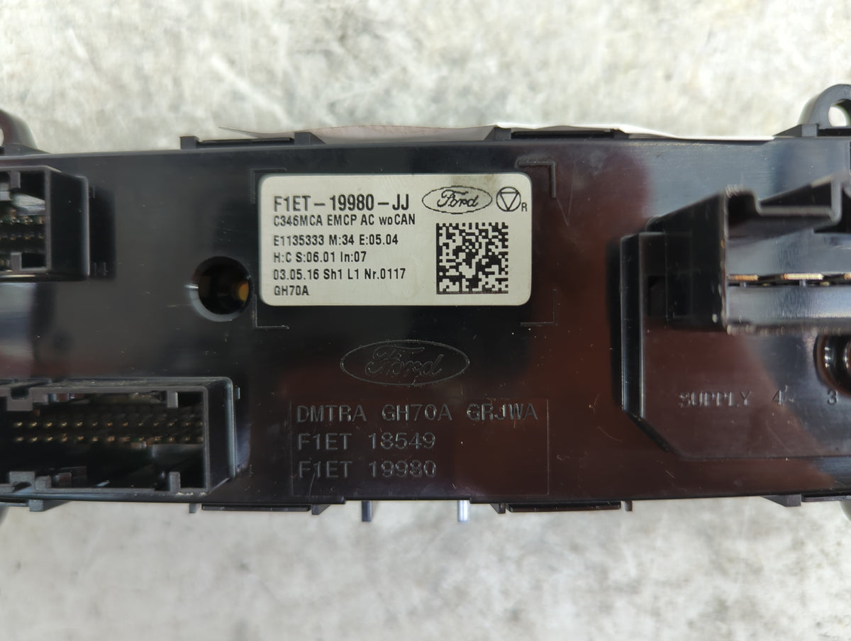 2015-2018 Ford Focus Climate Control Module Temperature AC/Heater Replacement P/N:F1ET-19980-JJ F1ET-18549 Fits OEM Used Aut