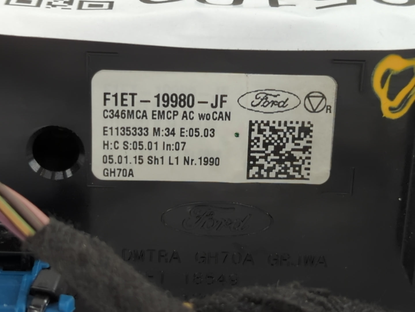 2015-2018 Ford Focus Climate Control Module Temperature AC/Heater Replacement P/N:F1ET-19980-LJ F1ET-19980-JF Fits OEM Used 