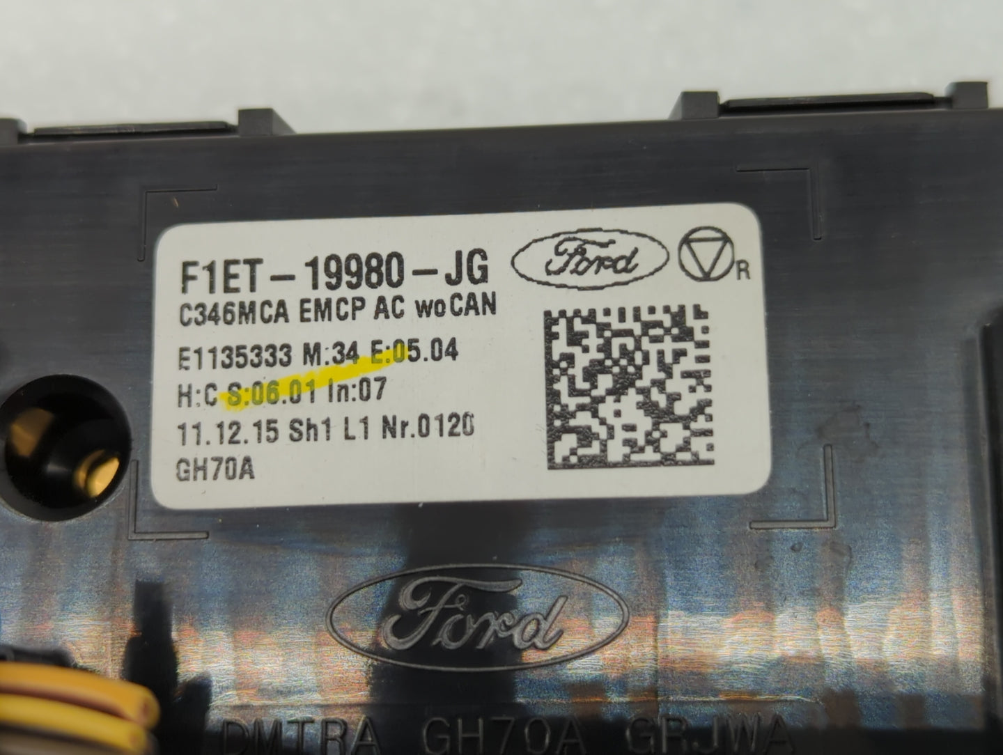 2015-2018 Ford Focus Climate Control Module Temperature AC/Heater Replacement P/N:F1ET-19980-JG F1ET-19980-LJ Fits OEM Used 