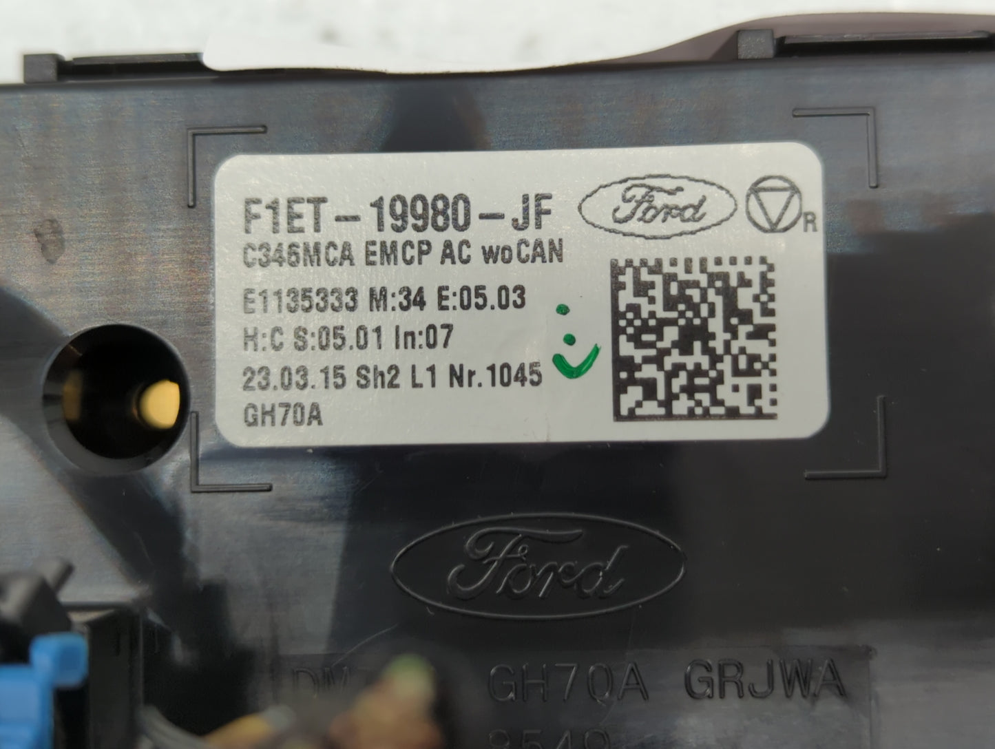 2015-2018 Ford Focus Climate Control Module Temperature AC/Heater Replacement P/N:F1ET-19980-LJ F1ET-19980-JF Fits OEM Used 