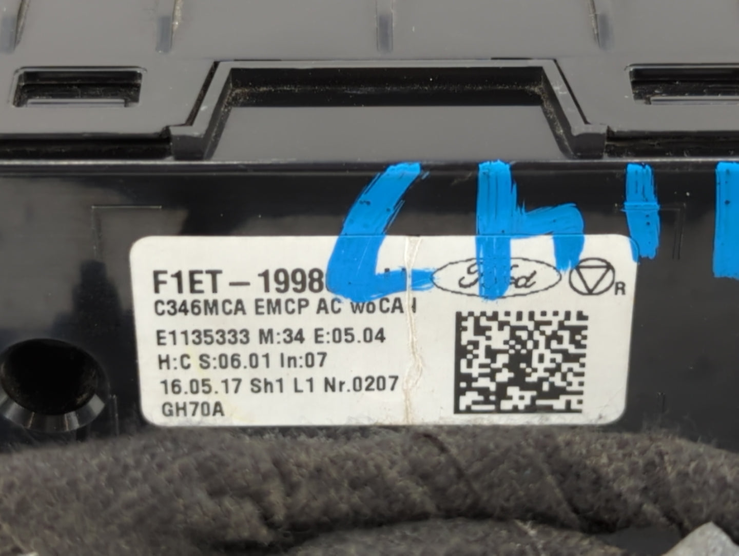 2015-2018 Ford Focus Climate Control Module Temperature AC/Heater Replacement P/N:F1ET-19980-JG F1ET-19980-LJ Fits OEM Used 
