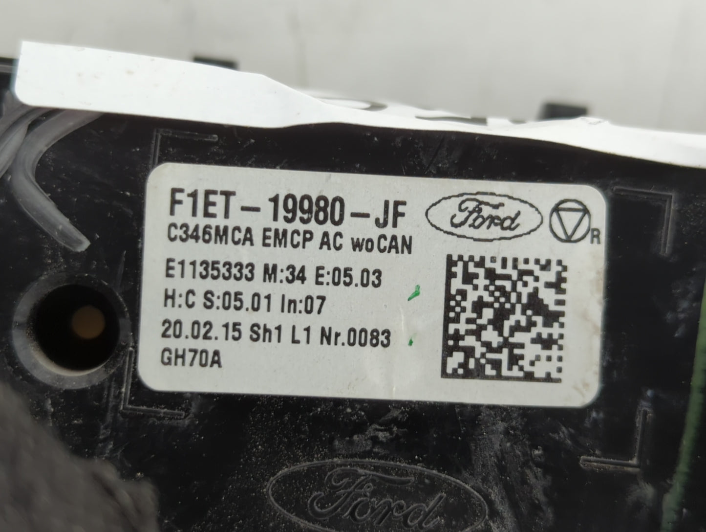 2015-2018 Ford Focus Climate Control Module Temperature AC/Heater Replacement P/N:F1ET-19980-JG F1ET-19980-LJ Fits OEM Used 