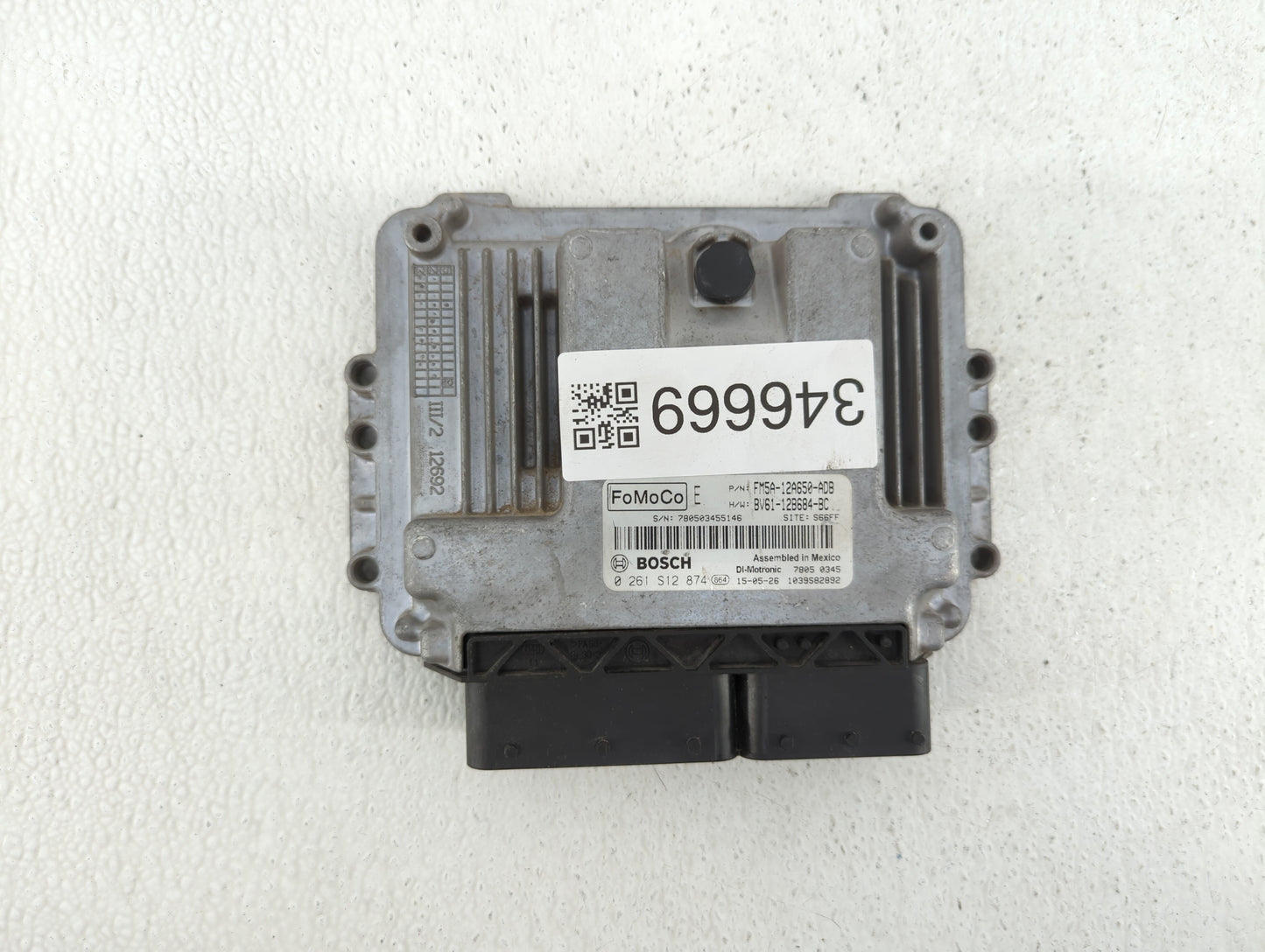 2014-2016 Ford Focus PCM Engine Control Computer ECU ECM PCU OEM P/N:FM5A-12A650-ADB BV61-12B684-BC Fits Fits 2014 2015 2016