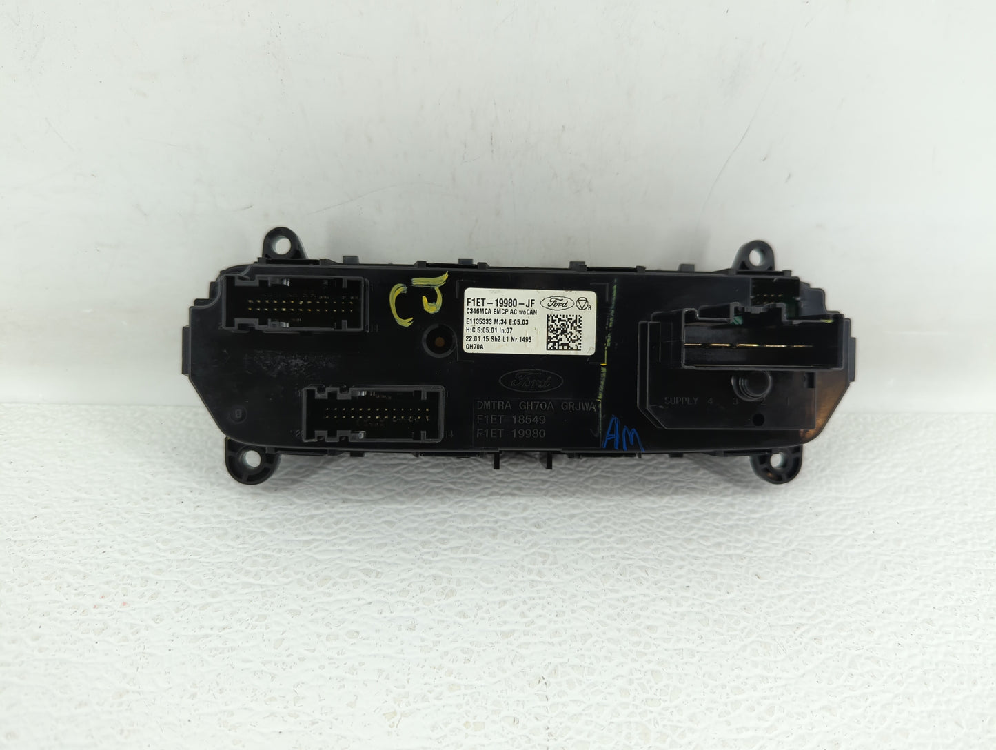 2015-2018 Ford Focus Climate Control Module Temperature AC/Heater Replacement P/N:F1ET-19980-JG F1ET-19980-JJ Fits OEM Used 