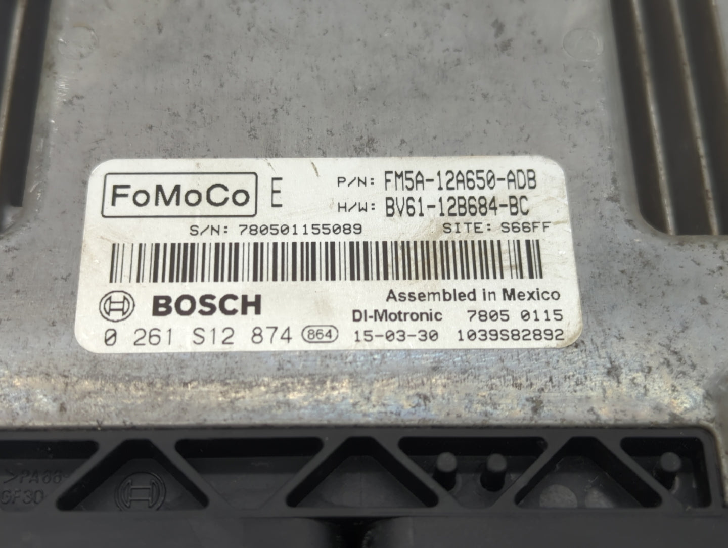 2014-2016 Ford Focus PCM Engine Control Computer ECU ECM PCU OEM P/N:FM5A-12A650-ADB BV61-12B684-BC Fits Fits 2014 2015 2016