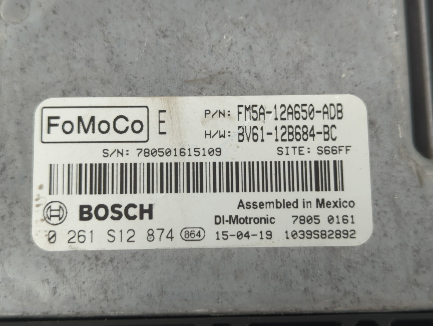 2013-2018 Ford Focus PCM Engine Control Computer ECU ECM PCU OEM P/N:BV61-12B684-BC FM5A-12A650-ADB Fits OEM Used Auto Parts