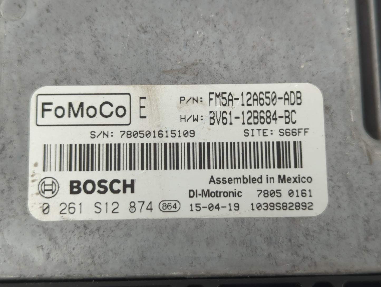 2013-2018 Ford Focus PCM Engine Control Computer ECU ECM PCU OEM P/N:BV61-12B684-BC FM5A-12A650-ADB Fits OEM Used Auto Parts