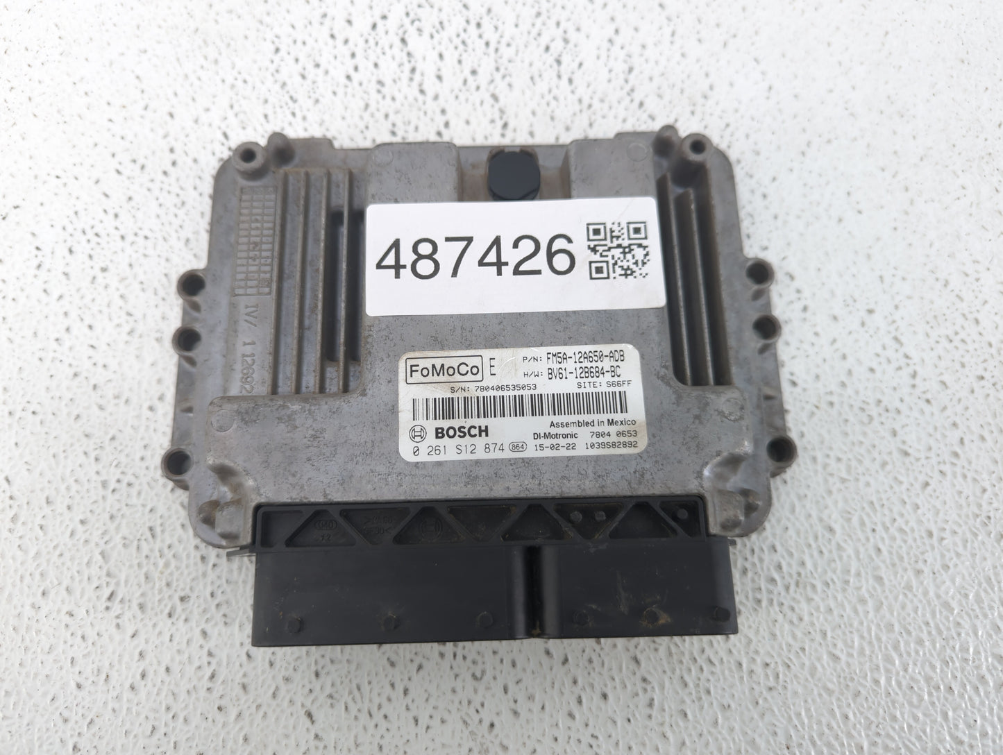 2014-2016 Ford Focus PCM Engine Control Computer ECU ECM PCU OEM P/N:FM5A-12A650-ADB BV61-12B684-BC Fits Fits 2014 2015 2016