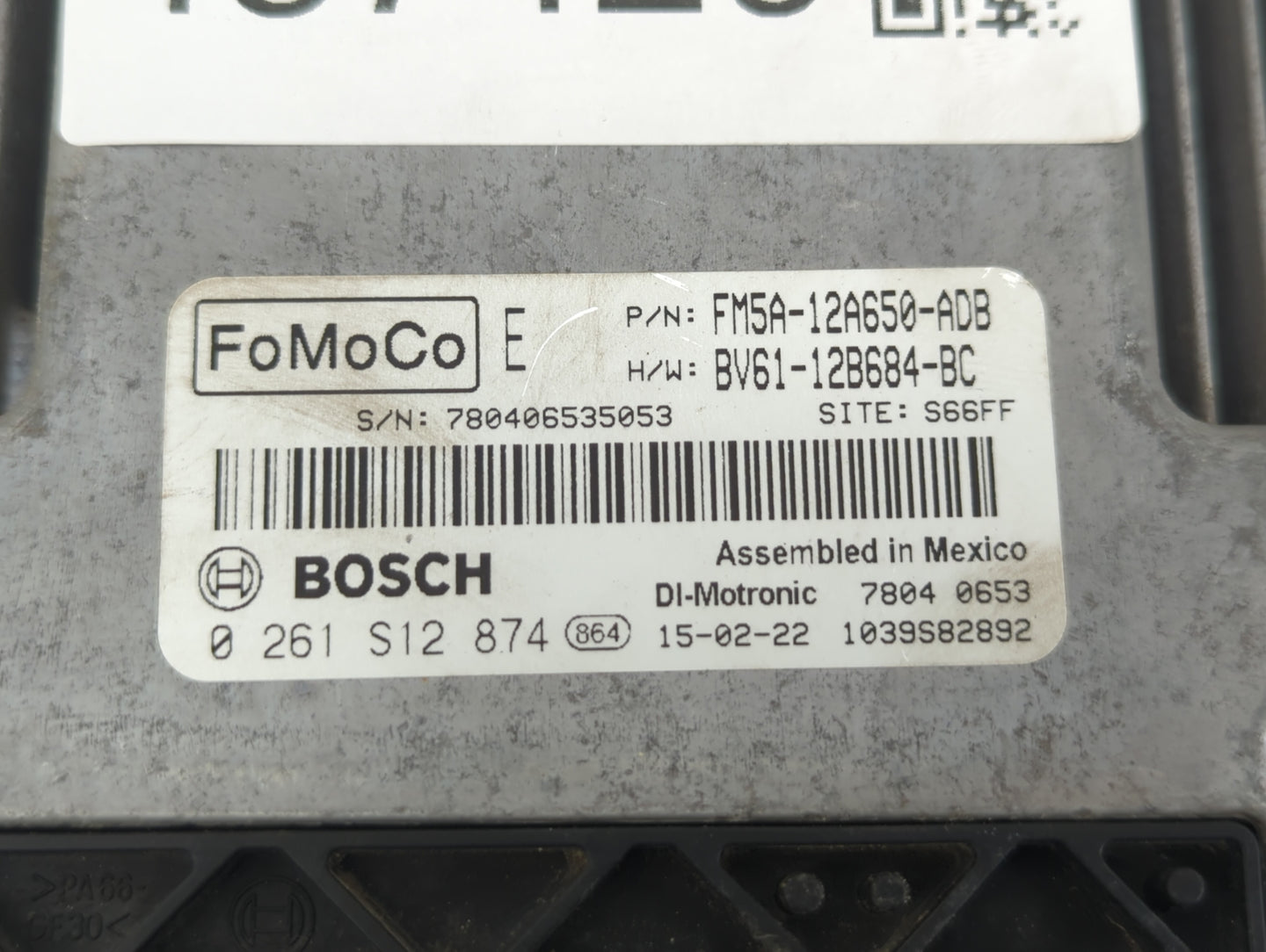 2014-2016 Ford Focus PCM Engine Control Computer ECU ECM PCU OEM P/N:FM5A-12A650-ADB BV61-12B684-BC Fits Fits 2014 2015 2016