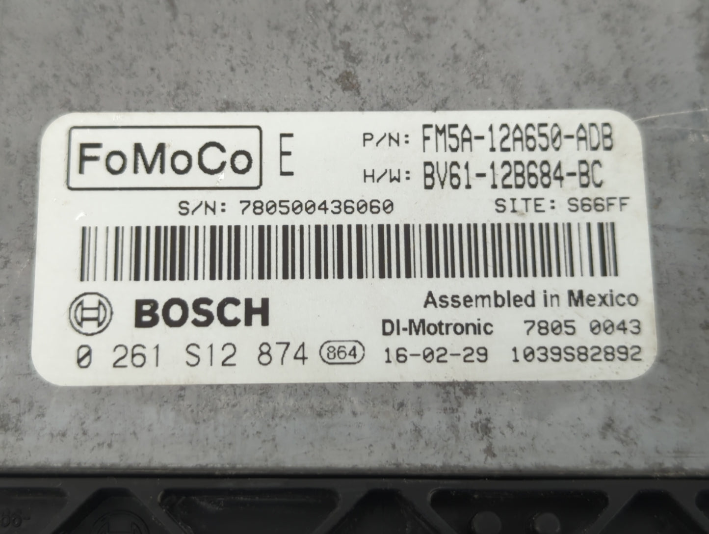 2013-2018 Ford Focus PCM Engine Control Computer ECU ECM PCU OEM P/N:BV61-12B684-BC FM5A-12A650-ADB Fits OEM Used Auto Parts