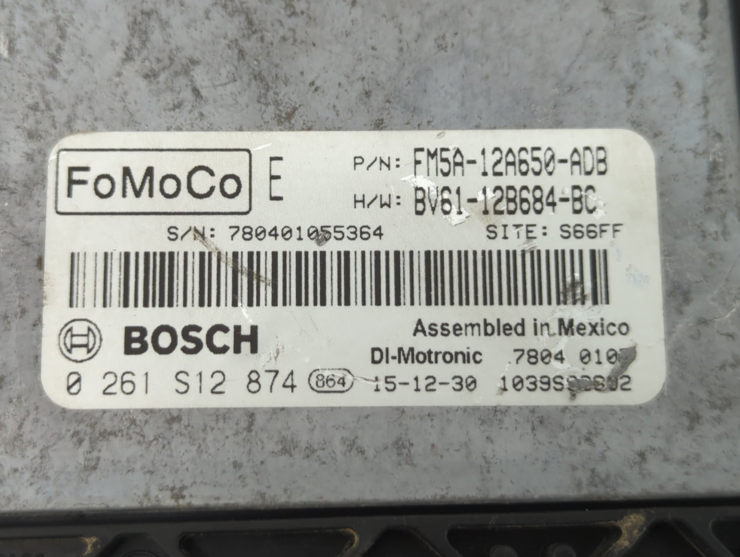 2013-2018 Ford Focus PCM Engine Control Computer ECU ECM PCU OEM P/N:BV61-12B684-BC FM5A-12A650-ADB Fits OEM Used Auto Parts