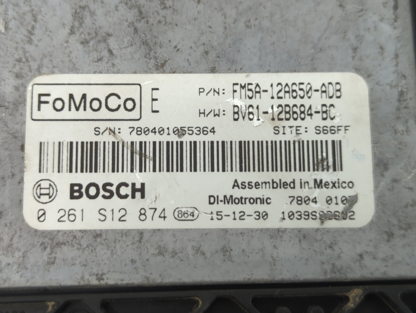 2013-2018 Ford Focus PCM Engine Control Computer ECU ECM PCU OEM P/N:BV61-12B684-BC FM5A-12A650-ADB Fits OEM Used Auto Parts