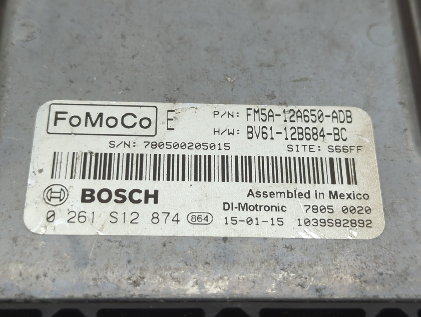 2014-2016 Ford Focus PCM Engine Control Computer ECU ECM PCU OEM P/N:ES7A-12A650-EJ FM5A-12A650-ADB Fits Fits 2014 2015 2016