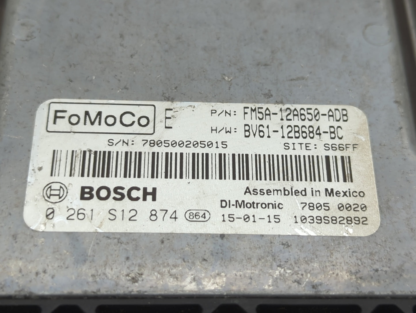 2014-2016 Ford Focus PCM Engine Control Computer ECU ECM PCU OEM P/N:ES7A-12A650-EJ FM5A-12A650-ADB Fits Fits 2014 2015 2016