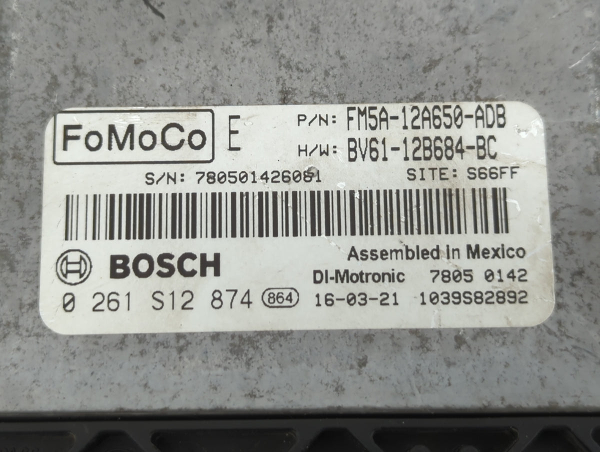 2013-2018 Ford Focus PCM Engine Control Computer ECU ECM PCU OEM P/N:BV61-12B684-BC FM5A-12A650-ADB OEM Used Auto Parts - Oe